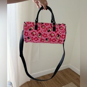 Disney Minnie Mouse Pink and Black Crossbody Bag